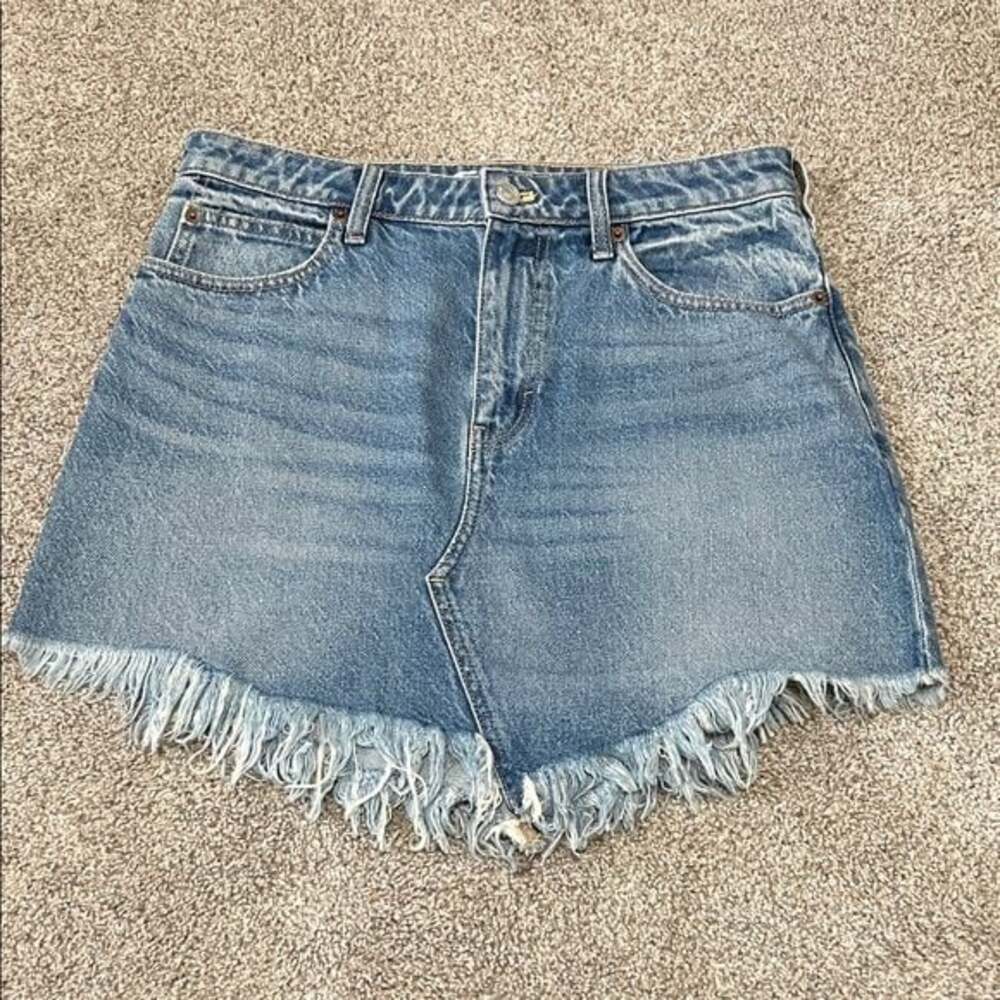 We The Free Blue Denim Skirt